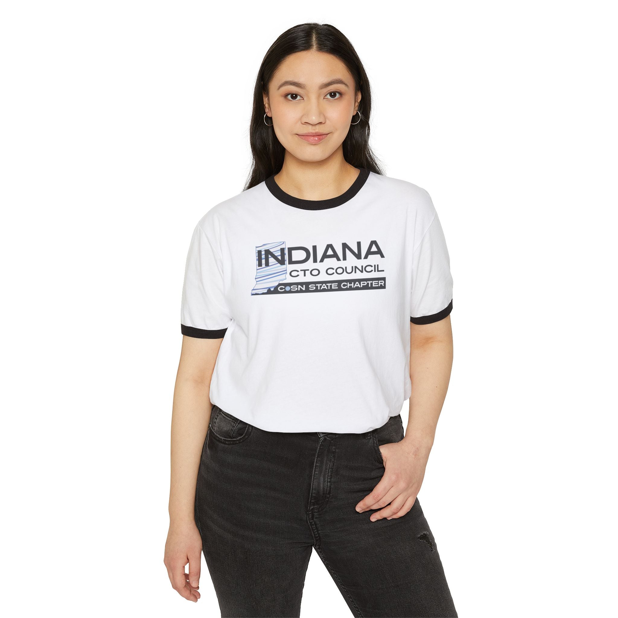 Indiana CTO Council Logo Womens Ringer T-Shirt