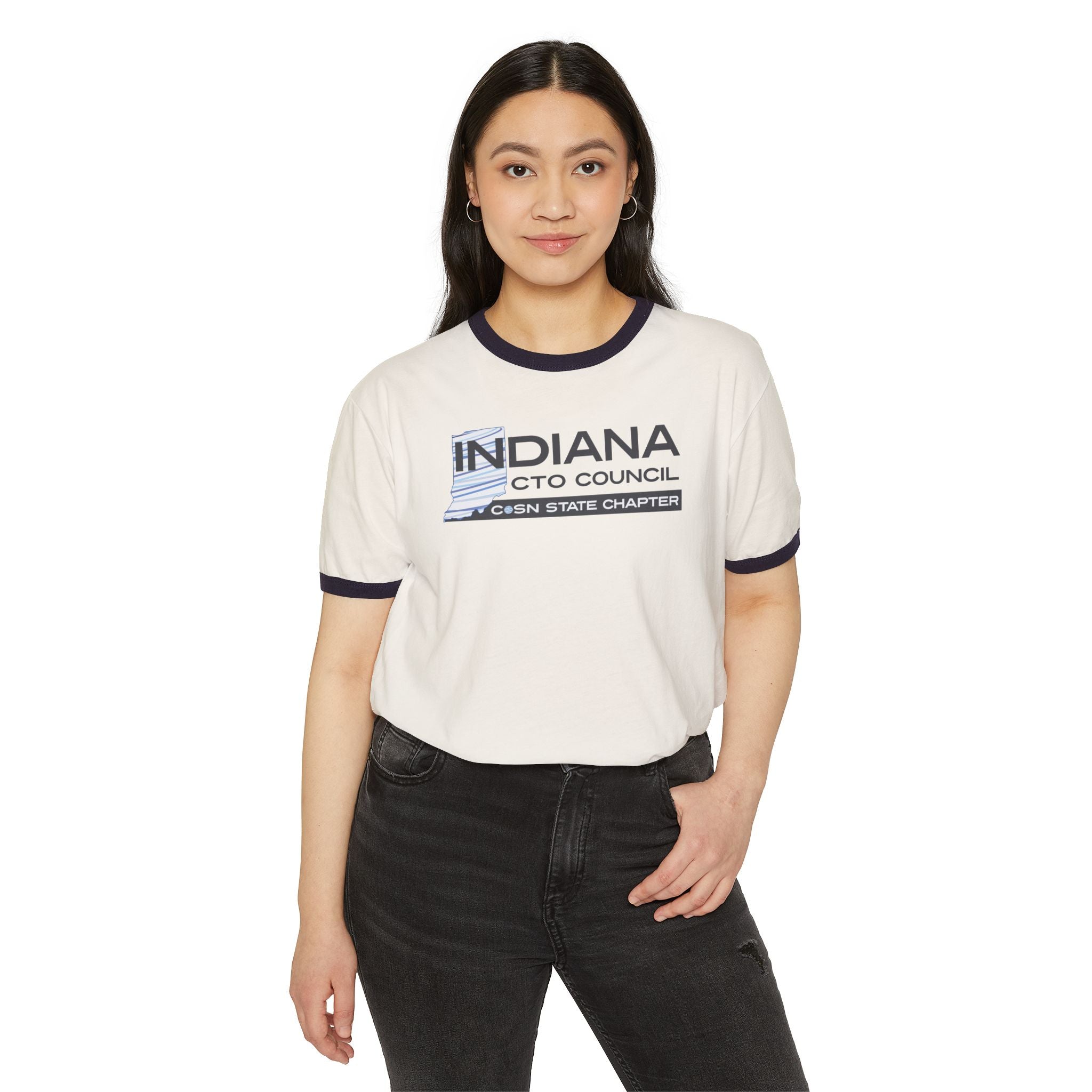 Indiana CTO Council Logo Womens Ringer T-Shirt
