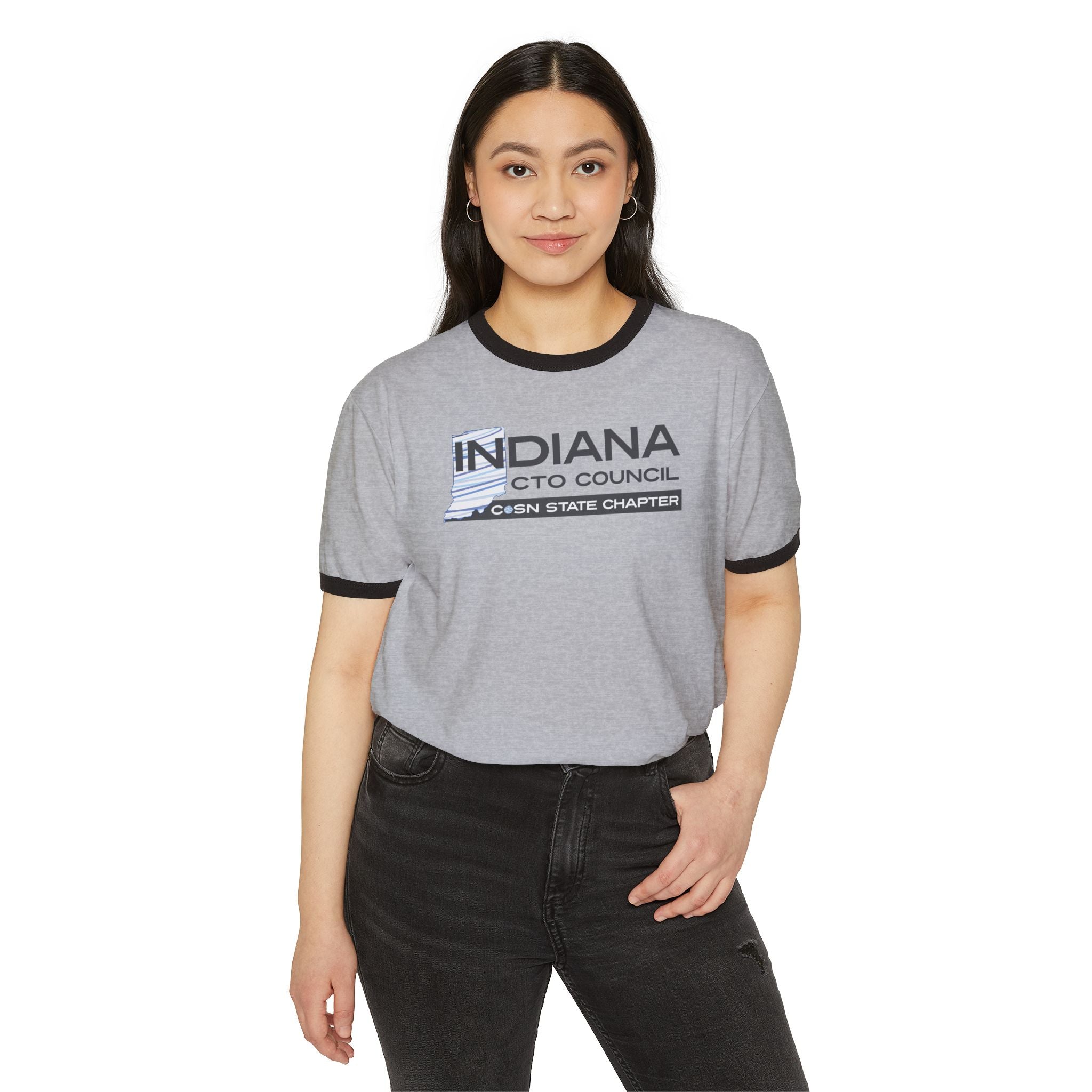 Indiana CTO Council Logo Womens Ringer T-Shirt