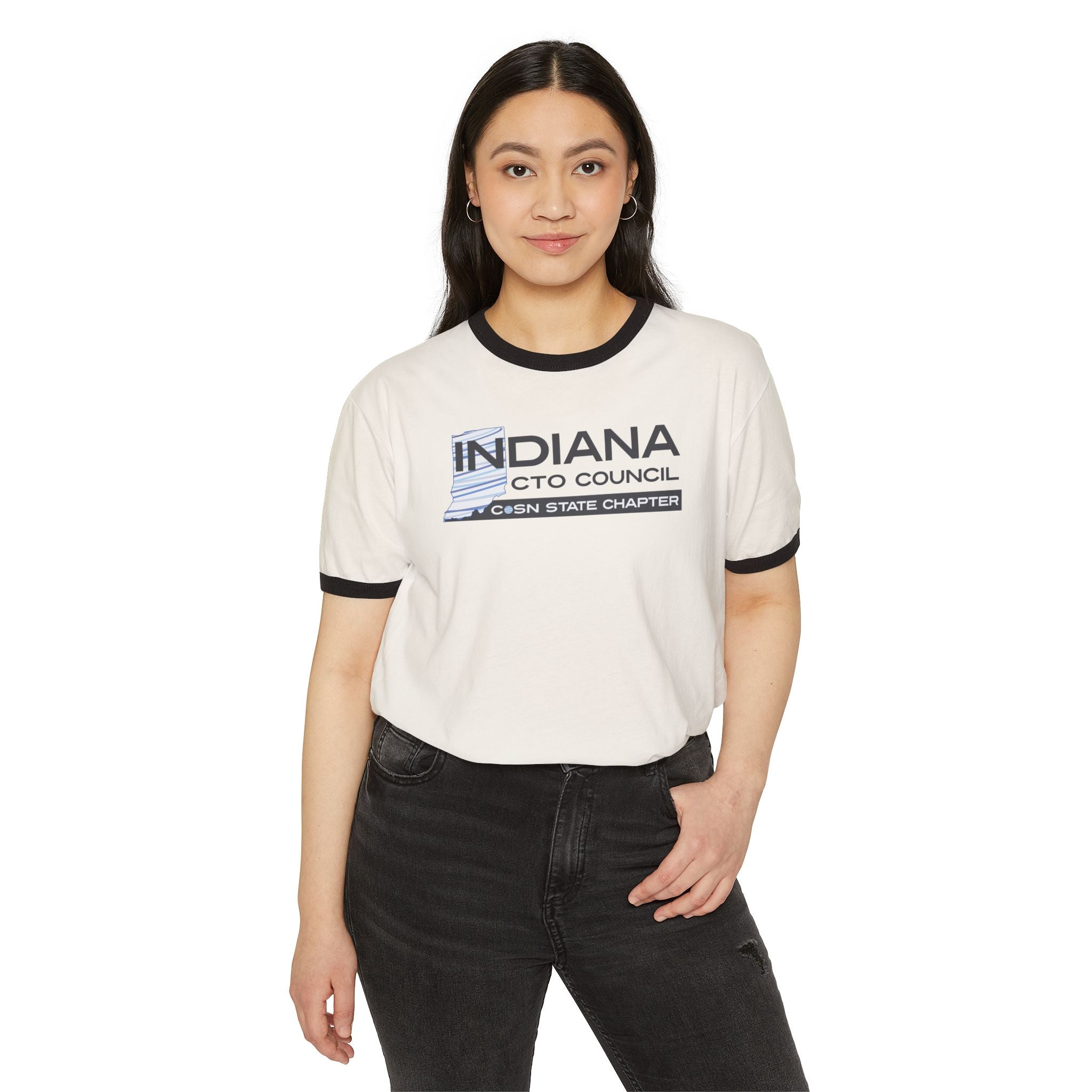 Indiana CTO Council Logo Womens Ringer T-Shirt